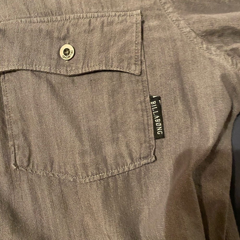 Billabong,grey, medium ,button down ,long sleeve